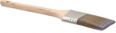 Premier Paint Roller - 2" Angled Synthetic Sash Brush - 2-3/4" Bristle Length, 9" Wood Rattail Handle - Exact Tooling