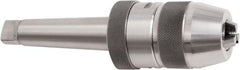 Accupro - 3MT, 1/8 to 5/8" Capacity, Integral Shank Steel Drill Chuck - Keyless, Taper Shank, 54mm Sleeve Diam, 7-21/64" Open Length - Exact Tooling
