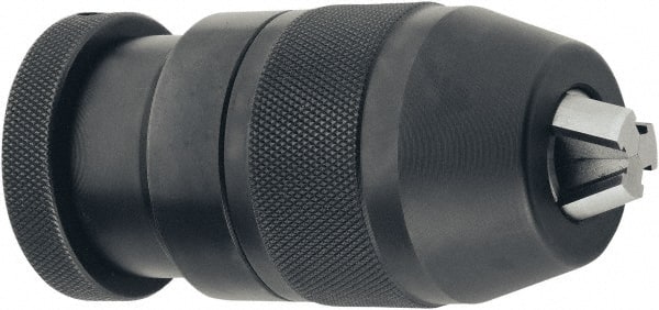 Accupro - JT2 Short, 1/32 to 5/16" Capacity, Tapered Mount Steel Drill Chuck - Keyless, 37.01mm Sleeve Diam, 2-53/64" Open Length - Exact Tooling
