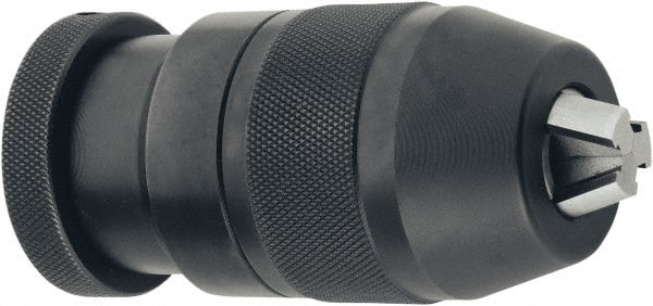 Accupro - JT1, 1/32 to 5/16" Capacity, Tapered Mount Steel Drill Chuck - Keyless, 37.01mm Sleeve Diam, 2-53/64" Open Length - Exact Tooling