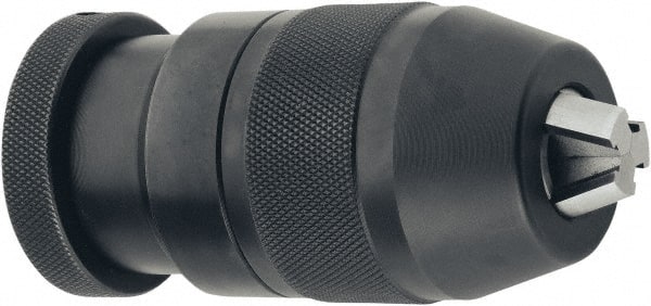 Accupro - 3/8-24, 1/32 to 5/16" Capacity, Threaded Mount Steel Drill Chuck - Keyless, 37.01mm Sleeve Diam, 2-53/64" Open Length - Exact Tooling