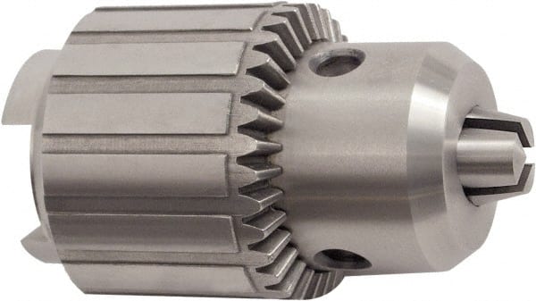 Accupro - JT3, 1/16 to 5/8" Capacity, Tapered Mount Steel Drill Chuck - Keyed, 57mm Sleeve Diam, 3-11/32" Open Length - Exact Tooling