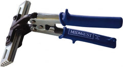 Midwest Snips - 10" OAL Offset Hand Seamer for HVAC - 1" Jaw Width, 2" Jaw Depth - Exact Tooling