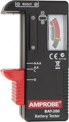 Amprobe - 0.9 VAC to 9 VAC, Battery Tester - Analog Display - Exact Tooling