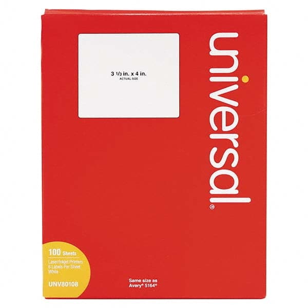 UNIVERSAL - Labels, Ribbons & Tapes Type: Laser Labels Color: White - Exact Tooling