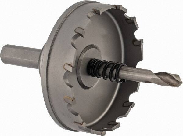 Hougen - 2-3/8" Diam, 1/8" Cutting Depth, Hole Saw - Carbide-Tipped Saw, Toothed Edge - Exact Tooling