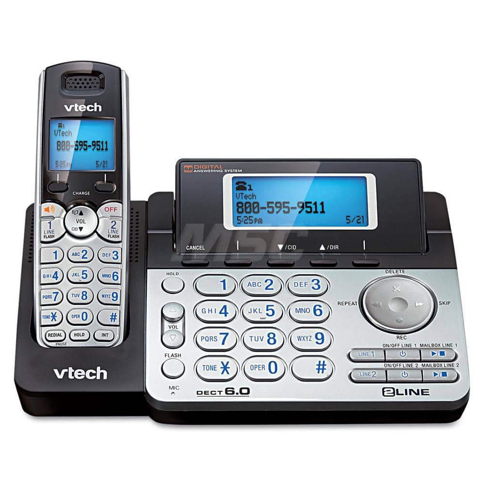 vtech - Office Machine Supplies & Accessories; Office Machine/Equipment Accessory Type: 2-Line Answering System ; For Use With: Office Use ; Color: Black; Silver - Exact Tooling