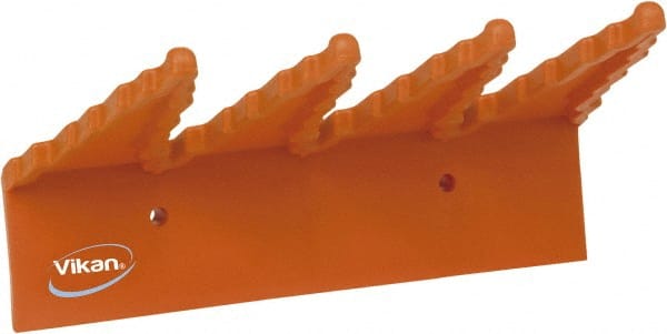 Vikan - 22 Lb, 6-1/2" Wide, 2-1/2" High, Polypropylene, Wall Bracket - 9-1/2" Long, 3 Holders - Exact Tooling