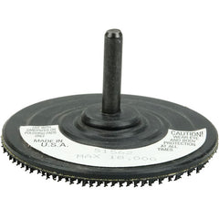 3″ Back-up Pad for Hook and Loop Surface Conditioning Disc, 1/4″ Stem - Exact Tooling