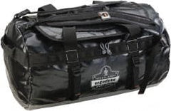 Ergodyne - 2 Pocket, 5,495 Cubic Inch, Tarpaulin, 600D Polyester Water Resistant Empty Duffel Bag - 26-3/4 Inch Wide x 11 Inch Deep x 11 Inch High, Black - Exact Tooling