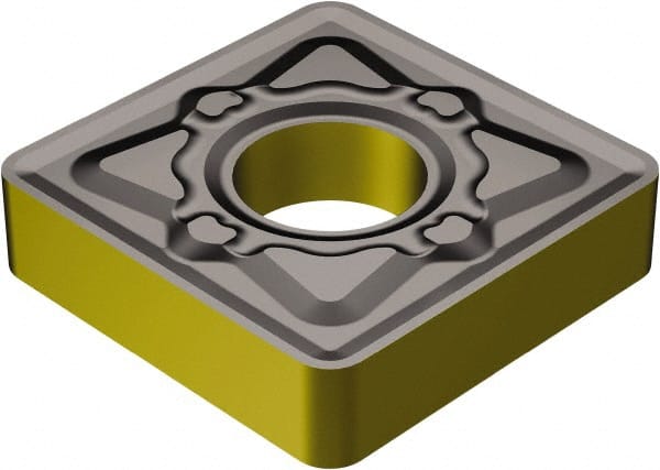 Sandvik Coromant - SNMG432 KM Grade 3205 Carbide Turning Insert - TiCN/AI2O3/TiN Finish, 90° Square, 1/2" Inscr Circle, 3/16" Thick, 1/32" Corner Radius - Exact Tooling