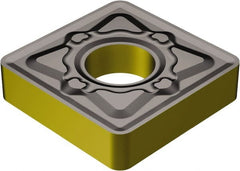 Sandvik Coromant - SNMG432 KM Grade 3205 Carbide Turning Insert - TiCN/AI2O3/TiN Finish, 90° Square, 1/2" Inscr Circle, 3/16" Thick, 1/32" Corner Radius - Exact Tooling