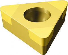 Sandvik Coromant - TCGW221 Grade 7015 Carbide Turning Insert - TiN Finish, 60° Triangle, 1/4" Inscr Circle, 1/8" Thick, 1/64" Corner Radius - Exact Tooling