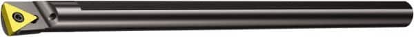 Sandvik Coromant - 15.2mm Min Bore Diam, 8" OAL, 1/2" Shank Diam, E-STFC Indexable Boring Bar - TCMT 221 Insert, Screw Clamping Holding Method - Exact Tooling