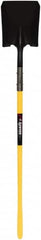 SEYMOUR-MIDWEST - 11-1/2" High x 9" Wide Square Steel Shovel - 48" Long Polymer Straight Handle, Front Turned - Exact Tooling
