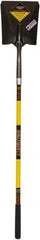 SEYMOUR-MIDWEST - 11-1/2" High x 9" Wide Square Steel Shovel - 48" Long Fiberglass Straight Handle, Front Turned - Exact Tooling