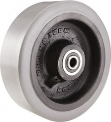 Hamilton - 10 Inch Diameter x 4 Inch Wide, Polyurethane on Cast Iron Caster Wheel - 5,000 Lb. Capacity, 3-1/2 Inch Hub Length, 1 Inch Axle Diameter, Sealed Precision Ball Bearing - Exact Tooling