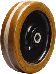 Hamilton - 8 Inch Diameter x 2 Inch Wide, Phenolic Caster Wheel - 1,750 Lb. Capacity, 2-3/16 Inch Hub Length, 1/2 Inch Axle Diameter, Straight Roller Bearing - Exact Tooling