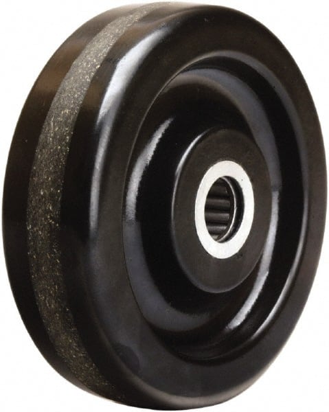 Hamilton - 5 Inch Diameter x 1-1/2 Inch Wide, Phenolic Caster Wheel - 600 Lb. Capacity, 1-5/8 Inch Hub Length, 1-3/16 Inch Axle Diameter, Plain Bore Bearing - Exact Tooling