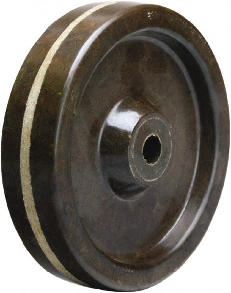Hamilton - 5 Inch Diameter x 1-1/4 Inch Wide, Phenolic Caster Wheel - 300 Lb. Capacity, 1-3/8 Inch Hub Length, 1/2 Inch Axle Diameter, Straight Roller Bearing - Exact Tooling