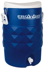 PRO-SAFE - 5 Gal Beverage Cooler - Plastic, Blue/White - Exact Tooling