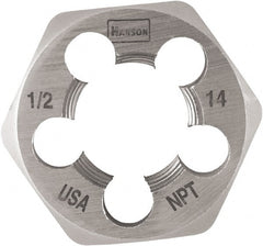 Irwin Hanson - 3/8-18 NPT Thread, Hex Pipe Die - Carbon Steel - Exact Tooling