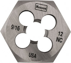 Irwin Hanson - 5/8-18 UNF Thread, 1-7/16" Hex, Right Hand Thread, Hex Rethreading Die - Carbon Steel - Exact Tooling