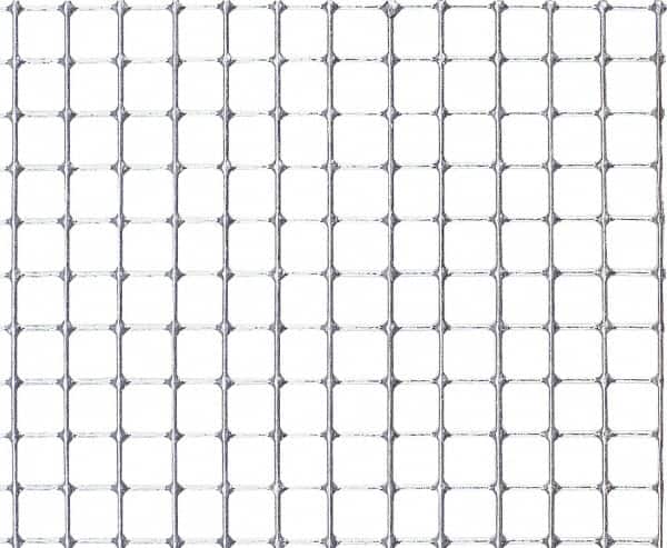 Value Collection - 12 Gage, 0.105 Inch Wire Diameter, 1 x 1 Mesh per Linear Inch, Steel, Welded Fabric Wire Cloth - 0.895 Inch Opening Width, 48 Inch Wide, Cut to Length, Galvanized - Exact Tooling
