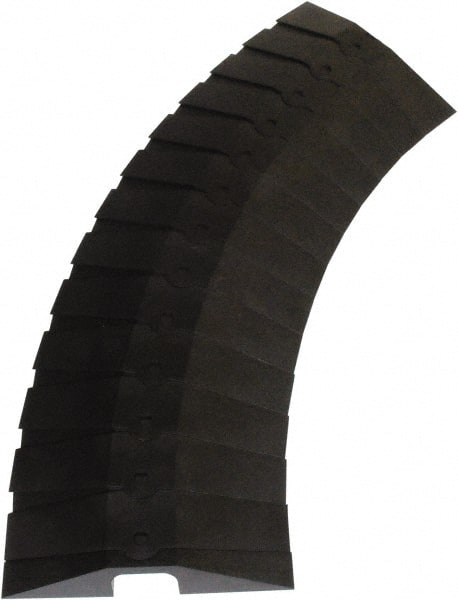 UltraTech - 1 Channel, 3 Ft Long, 1-1/2" Max Compatible Cable Diam, Black ABS On Floor Cable Cover - 13-5/8" Overall Width x 2-1/8" Overall Height, 3" Channel Width x 1-1/2" Channel Height - Exact Tooling