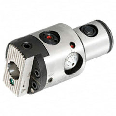 Iscar - 0.63" Body Diam, Manual Single Cutter Boring Head - 0.709" to 0.906" Bore Diam - Exact Tooling