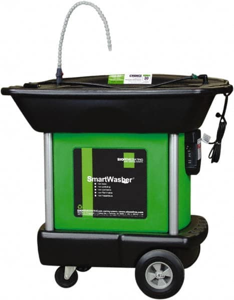 CRC - Free Standing Water-Based Parts Washer - 15 Gal Max Operating Capacity, HDPE Tank - Exact Tooling