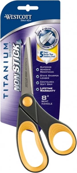 Westcott - 3.296" LOC, 8" OAL Stainless Steel Standard Standard - Plastic Offset Handle, For General Purpose Use - Exact Tooling