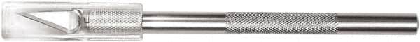 Westcott - Steel Hobby Knife with 5 Blades - #11 Classic Fine Point Blade, 0.196" Blade Length, 1" Blade Length, Plastic Handle - Exact Tooling
