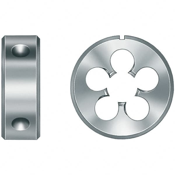 Walter-Prototyp - M8x0.75 Metric Fine Thread, High Speed Steel Round Die - 9mm Thick, Right Hand Thread, Series 61000 - Exact Tooling