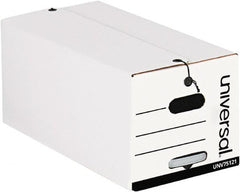 Universal One - 37-1/4" Wide x 18" High x 10" Deep, Storage Box - Corrugated Fiberboard, White - Exact Tooling
