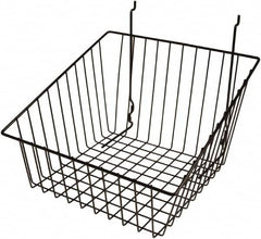 ECONOCO - 12" Deep, Square Steel Peg Board/Slatwall Basket - 12" Wide x 8" High - Exact Tooling