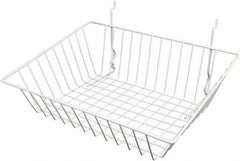 ECONOCO - 12" Deep, Rectangular Steel Peg Board/Slatwall Basket - 15" Wide x 5" High - Exact Tooling