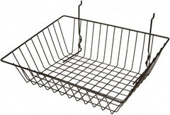 ECONOCO - 12" Deep, Rectangular Steel Peg Board/Slatwall Basket - 15" Wide x 5" High - Exact Tooling