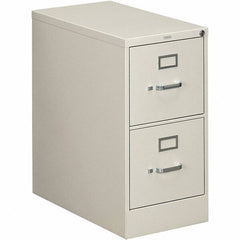 Hon - 15" Wide x 29" High x 26-1/2" Deep, 2 Drawer Vertical File - Steel, Light Gray - Exact Tooling