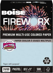 Boise - 8-1/2" x 11" Bottle Rocket Blue Colored Copy Paper - Use with Laser Printers, Copiers, Inkjet Printers - Exact Tooling