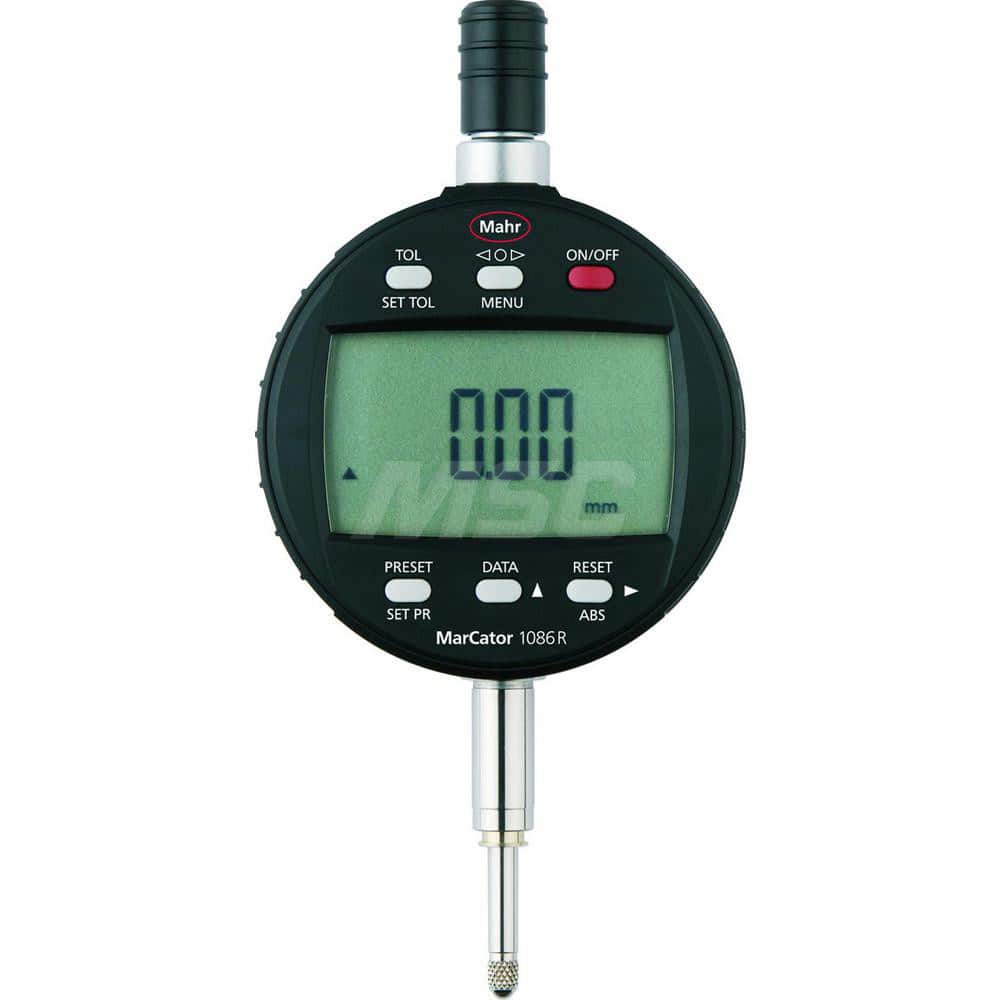 Mahr - Electronic Drop Indicators; Minimum Measurement (Decimal Inch): 0 ; Minimum Measurement (Inch): 0 ; Minimum Measurement (mm): 0 ; Maximum Measurement (Inch): 4 ; Maximum Measurement (mm): 100 ; Resolution (Decimal Inch): 0.00002/0.00005/0.0001/0.0 - Exact Tooling