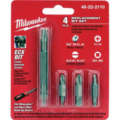 Milwaukee Tool - Screwdriver Bit Sets Type: Screwdriver Bit Drive Size: 1/4 (Inch) - Exact Tooling