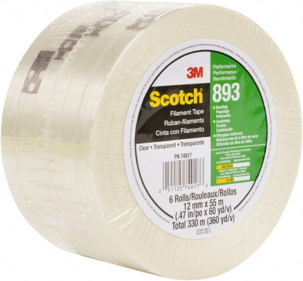 3M - Filament & Strapping Tape Type: Filament Tape Color: Clear - Exact Tooling
