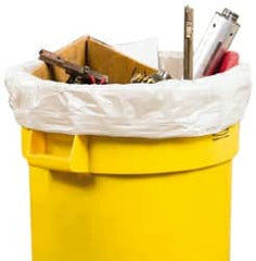 Ability One - Trash Bags & Liners; Type: Household/Office ; Capacity (Gal.): 45 ; Thickness (Micron): .8 ; Material: Polyethylene ; Drawstring: No ; Recycled Content: No - Exact Tooling