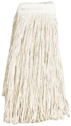 Ability One - Wet Mop Heads & Pads; Style: Cut End ; Material: Cotton ; Approximate Weight (oz.): 0.67 ; Mop Color: Natural ; Headband Size (Inch): 1-1/4 ; Connection Type: Clamp Jaw - Exact Tooling