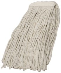 Ability One - 1-1/4" Medium Synthetic Cut End Mop Head - 4 Ply, Screw On Connection - Exact Tooling