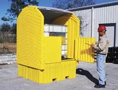 UltraTech - IBC Storage Lockers Type: Tote Sump w/Hard Top & Drain Number of Totes: 1 - Exact Tooling