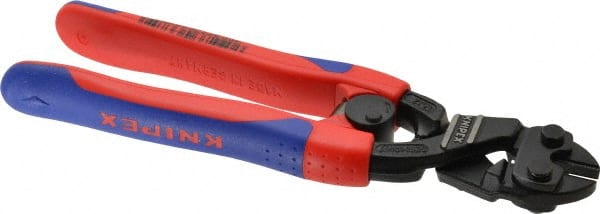 Knipex - 8" OAL, Bolt Cutter - 18mm Jaw Length x 33mm Jaw Width, Standard Head, Ergo Dual Component Handle - Exact Tooling