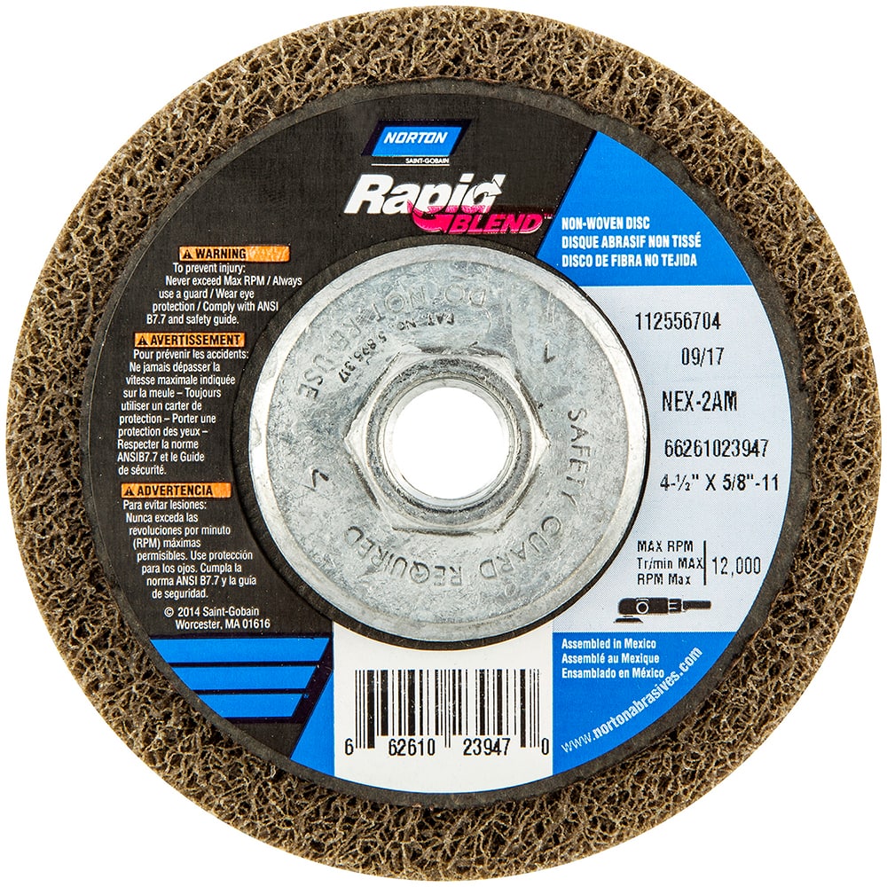Norton - Deburring Wheels Wheel Type: 27 Wheel Diameter (Inch): 4.5 - Exact Tooling
