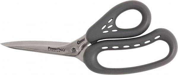 Clauss - 6" LOC, 9" OAL Titanium Shears - Plastic Handle, For Paper, Fabric - Exact Tooling